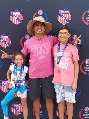 Jayden and Adrianna Sainz were named All-American at the Jr. Olympic track and field games in Iowa recently. Jayden placed fourth in the 1500m race-walk while Adrianna placed ninth in the 800m, fifth in the 1500m run, and third in the Javelin. Both set personal best in each event, with Adrianna later being interviewed by Flosports as one of track and field’s up and coming stars, according Courtesy photo